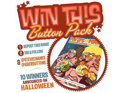 Social Media Contest buttongamestrong contest pinup uberbuttons win