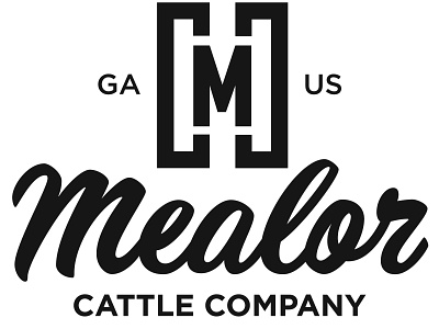 Mealor Cattle Company atlanta beef cattle georgia logo script