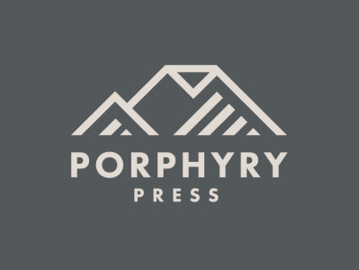 Porphyry Press Logo book branding mountain mountain logo pages press publisher
