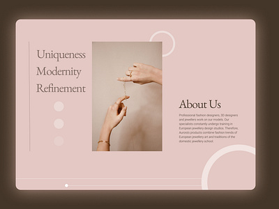 Landing Page for jewerly store