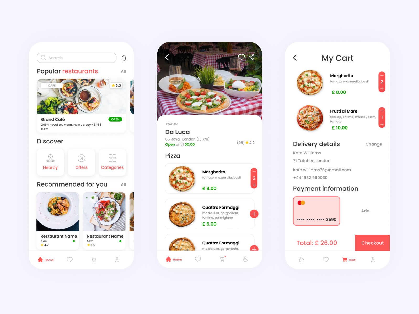 Restaurant App UI UX Project by Yigit on Dribbble