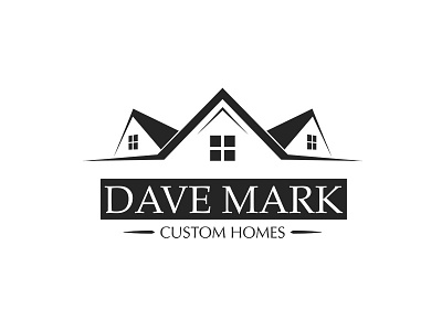 Dave Mark Logo Redesign building construction home house logo rebrand residential roof window
