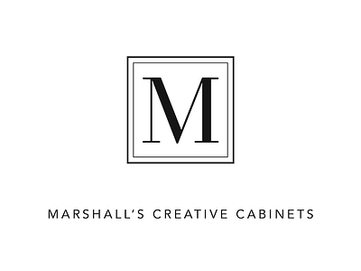Minimalist Cabinetry Logo cabinet graphic logo m typography watermark