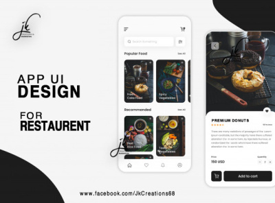 Restaurent App UI Design app branding design icon mobile ui ui uiux