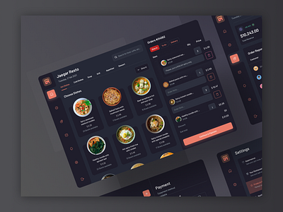 Food POS Dark app appdesign branding design ui ux