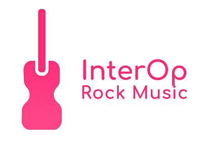 InterOp band icon logo minimal music rock rock and roll vector