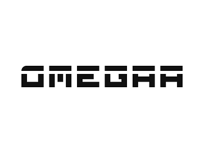 Omegaa branding logo minimal vector