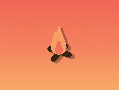 Fire design icon minimal vector