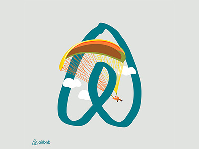 Airbnb "Create" Illustrations airbnb belo belong anywhere create illustration skydiving sports travel