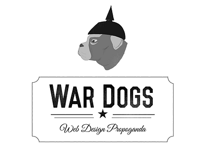 WORK IN PROGRESS- War Dogs Logo black and white web design