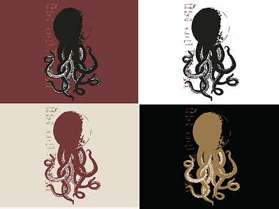 Color Combos for Squid-Moon drawing design moon squid