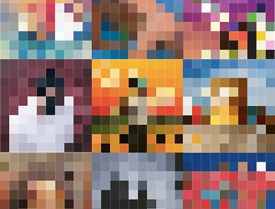 Pixelated Album Art graphic design