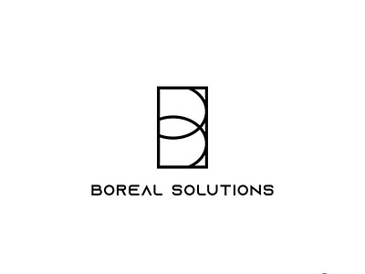 B letter mark design for company name Boreal Solutions