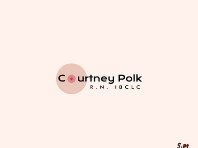 Courtney L. Polk RN, IBCLC logo design breast logo logo designer logo maker mother logo