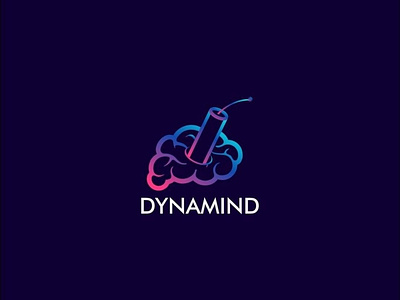 Dynamite + Brain logo concept brain logo creative logo logo design