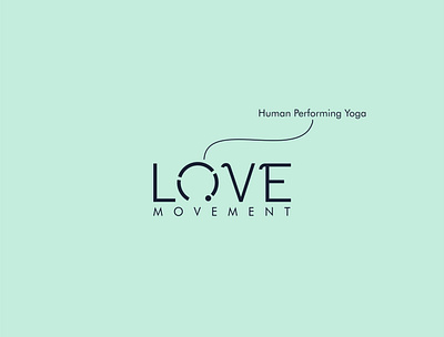 Love Movement logo design, a company providing yoga classes creative logo exercise logo logo design logo designer logo maker luxury logo