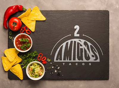 2 Amigos Tacos logo design food logo logo design logo designer logo maker luxury logo