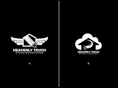 Heavenly Touch Home Cleaning logo concepts