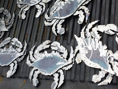 steel crabs unpainted bayou view studio metal art steel crabs
