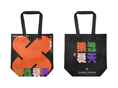 Summer Chinese Font Design bag design chinese font font design