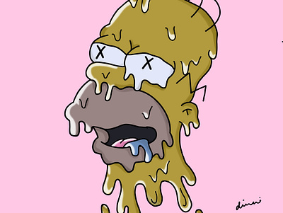 Meltinghomer art design homer homer simpson human simpsons