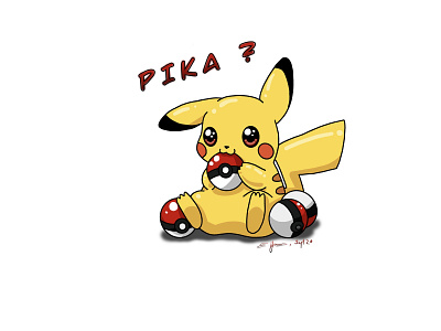 Pikapikachu animal art design game logo pika pikachu pokeball pokemon realistic