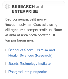 Loughborough University Sport - Research and Enterprie theme