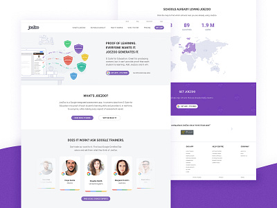 Joezoo - Google Integrated App design illustration landing page ui ux web website