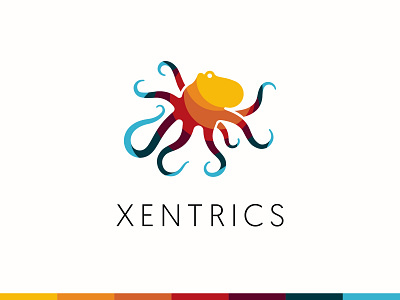 Xentrics Logo branding design identity illustration logo mark octopus