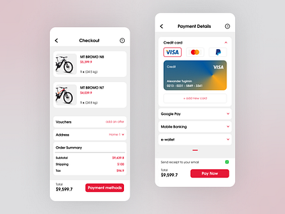 Credit Card Checkout Mobile App Concept