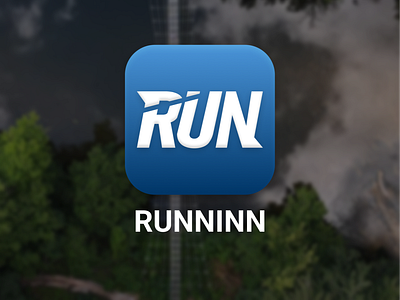 RUNNINN App Icon app branding graphic design icon logo mobile running tracking ui ux
