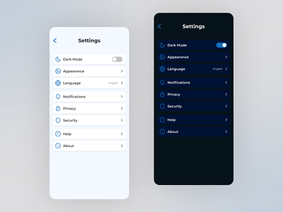 Settings Mobile App Concept app design mobile mobile app setting settings settings mobile app ui ux