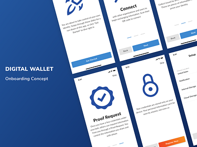 Digital Wallet Blockchain Onboarding app blockchain crypto ios mobile ui ux wallet