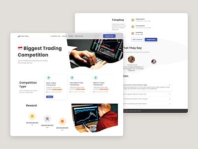 Cuan Terus Trading Competition Exploration competition landingpage tournament trading ui ux