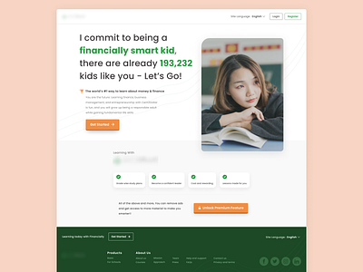 Financial Education for High School Student Homepage - Updated education financial homepage landingpage