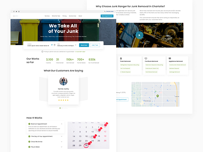 Junk Ranger - Junk Service appointment Landing Page appointment junk landing page service ui ux