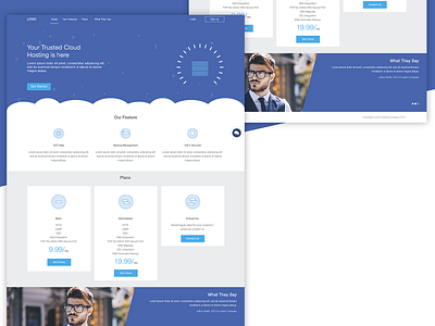 hosting Landing Page hosting landingpage ui ux