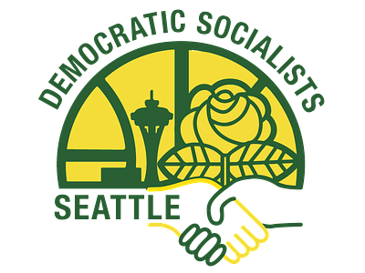 Seattle Democratic Socialists — Sonics logo basketball dsa logo politics retro seattle socialism socialist sonics supersonics