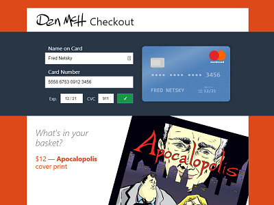 DailyUI #002: Credit Card Checkout 002 dailyui