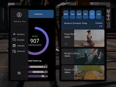 041 - Workout Tracker 041 app design dailyui dailyuichallenge design figma website workout tracker