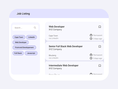 050 - Job Listing 050 app design dailyui dailyuichallenge design figma illustration job listing web page website