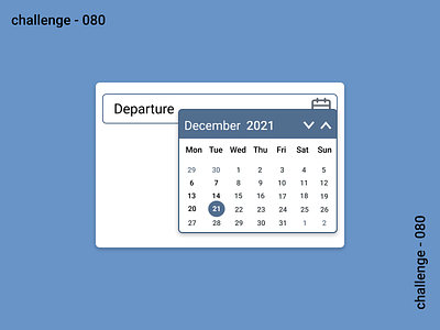 080 - Date Picker 080 app design dailyui dailyuichallenge date picker departure design figma ui website
