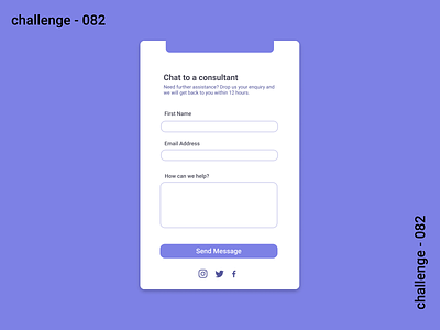082 - Form 082 app design contact form dailyui dailyuichallenge design figma form mobile layout