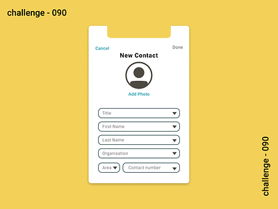 090 - Create New 090 add new contact app design contact fom create new dailyui dailyuichallenge design figma ui website