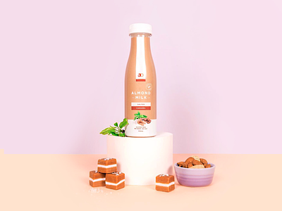 AO Drinks Packaging, Salted Caramel branding caramel colour design food health logo milk packaging photography typography