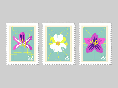Postage Stamp Series botany canada countries flowers hong kong national postage south dakota stamps