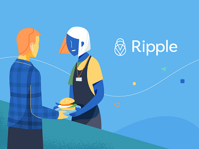 Ripple App app aqua branding case study identity illustration ripple splash volunteering