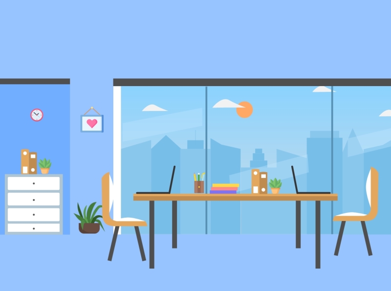 living room illustration by Mohamed Irshad on Dribbble