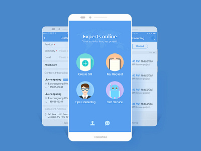 Experts online blue ui