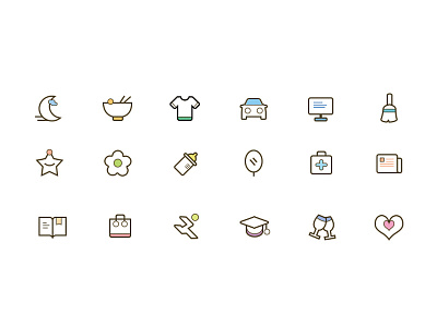 life ribbon icon ui